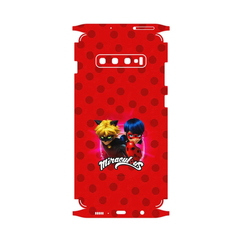 برچسب پوششی ماهوت مدل Ladybug and Cat Noir-FullSkin مناسب برای گوشی موبایل سامسونگ Galaxy S10 Plus