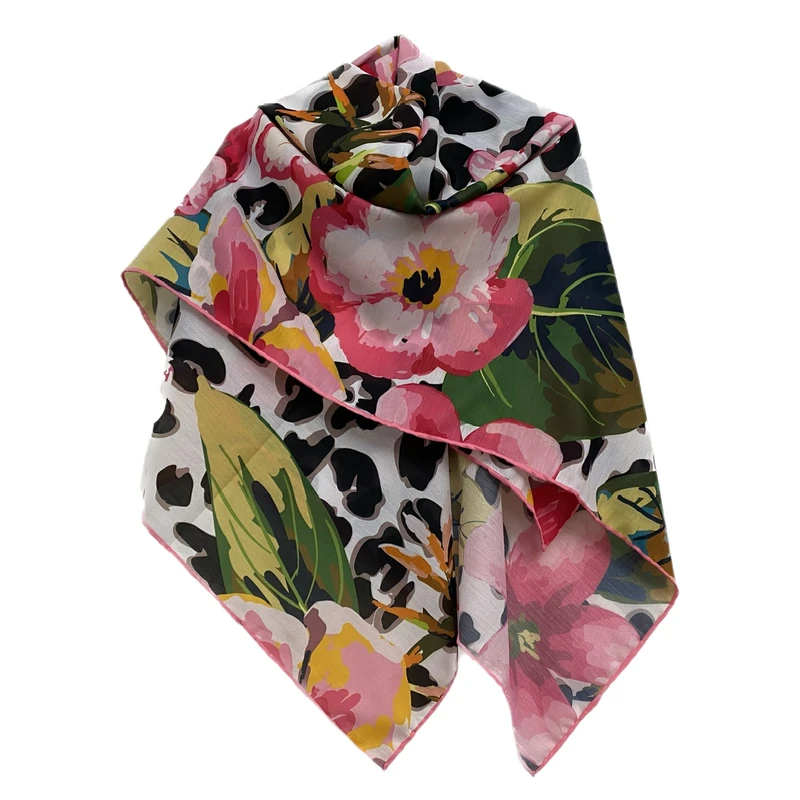 روسری زنانه مدل نخی چهارفصل قواره بزرگ کد 1342