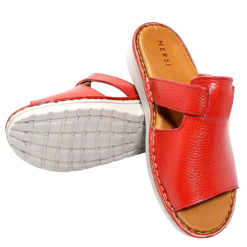 دمپایی زنانه نرسی مدل چرم طبیعی کد TQ44