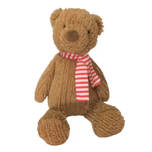 عروسک منهتن طرح خرس مدل Ribbed Teddy Bear کد SZ4/244 ارتفاع 36 سانتی‌متر
