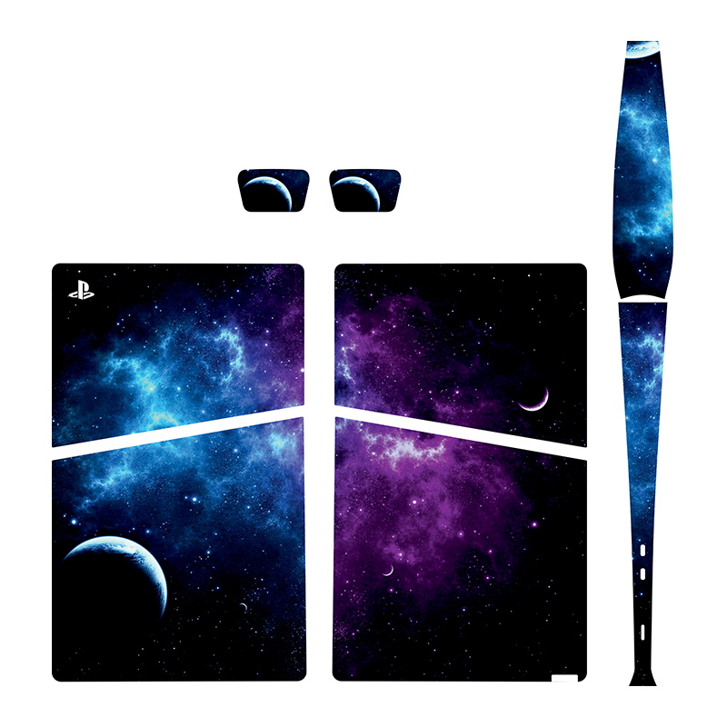 برچسب کنسول بازی پلی استیشن5 اسلیم دیجیتال توییجین وموییجین مدل space 02 مجموعه6 عددی