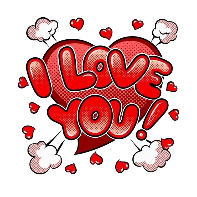 استیکر پارچه و لباس پاد آفرین مدل عشق کد S671