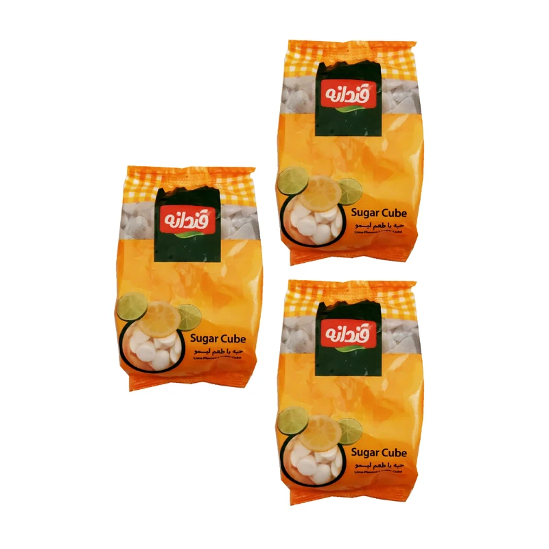حبه قند با طعم لیمو قندانه - 350 گرم بسته 3 عددی