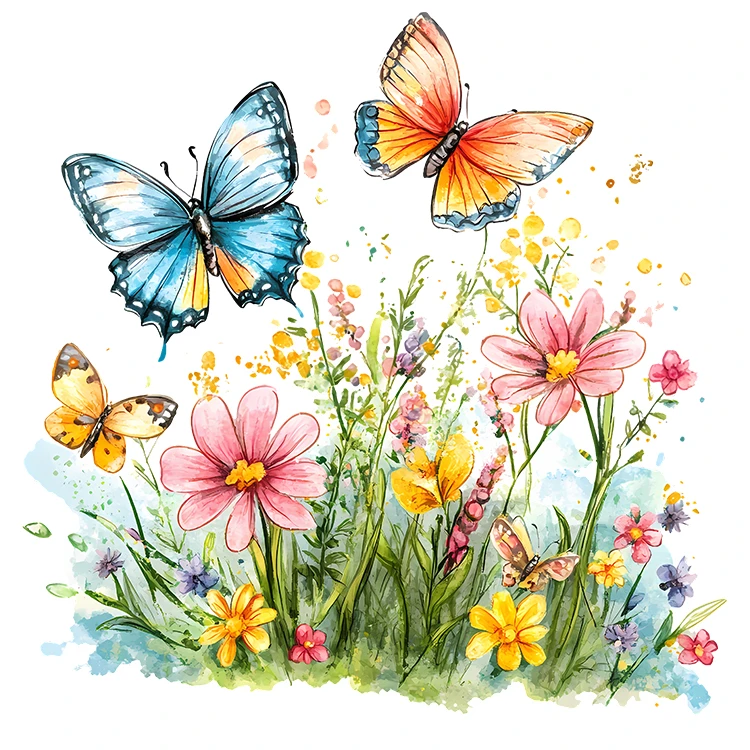 استیکر پارچه و لباس پاد آفرین مدل کارتونی فانتزی طرح گل کد S5457