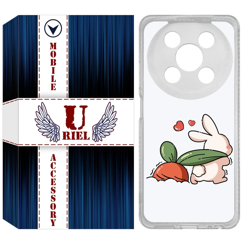 کاور یوریل مدل Clear کد 71 طرح خرگوش مناسب برای گوشی موبایل وکال V2 / V2 Lite