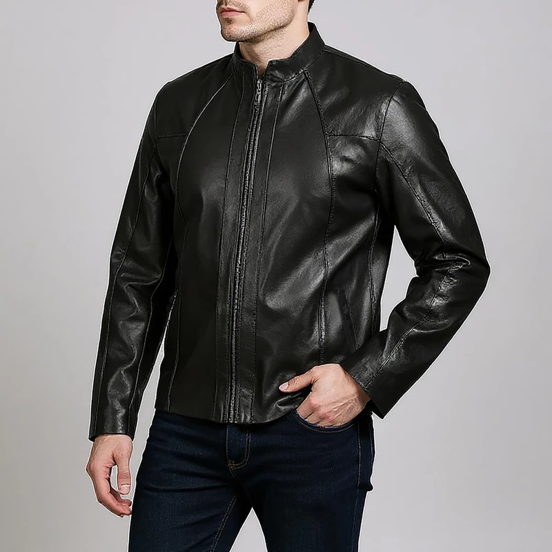 کت چرم مردانه چرم آفتاب مدل r520