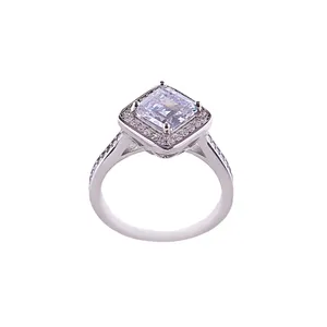 انگشتر نقره زنانه مدل تک نگین کد FR0011