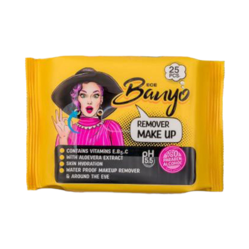 دستمال مرطوب بانیو مدل مدل MAKE UP  مجموعه 6 عددی