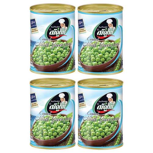  کنسرو نخود سبز شیفته - 370 گرم بسته 4 عددی