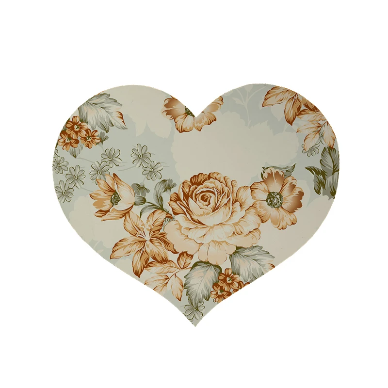 پادری مدل قلب طرح گل کد 5883 سایز 90x90 سانتی متر 