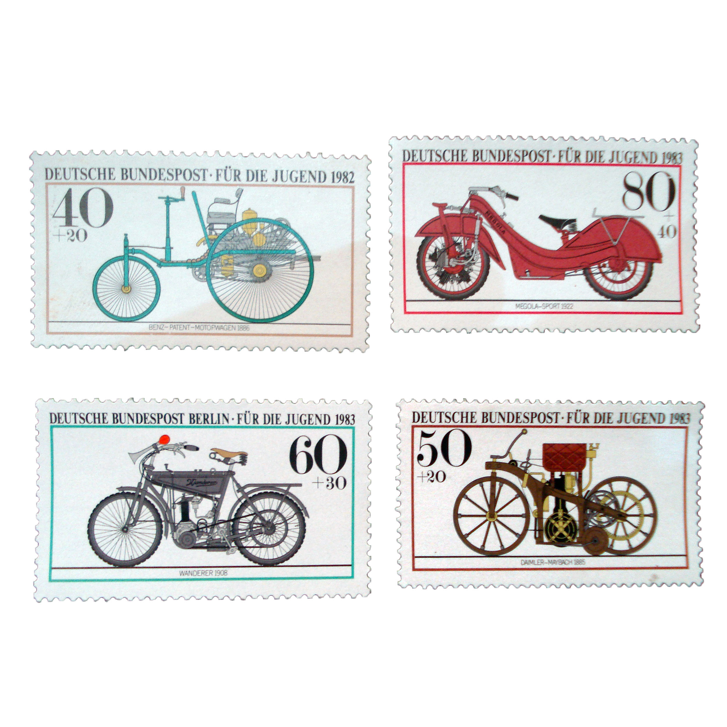 تمبر یادگاری مدل وسایل نقلیه کد bc-1607 مجموعه 4 عددی