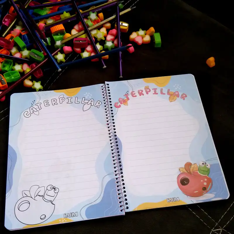 دفتر مشق 40 برگ مدل حاشیه دار پرنسس سوفیا طرح یونیکورن کد 80 به همراه مداد و پاک کن و تراش