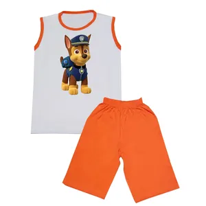 ست تاپ و شلوارک بچگانه مدل  سگ نگهبان کد STb4128