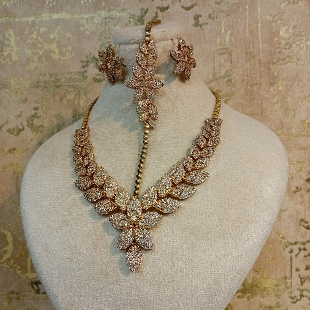 نیم ست نقره زنانه مدل فلاور