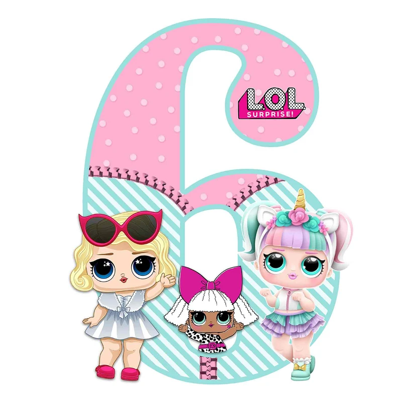 استند رومیزی تولد مدل عدد 6 طرح ال او ال کد 876