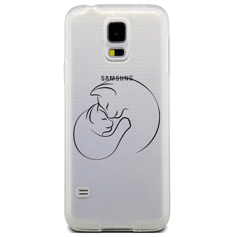 کاور مگافون طرح گربه مدل C61-B مناسب برای گوشی موبایل سامسونگ Galaxy S5