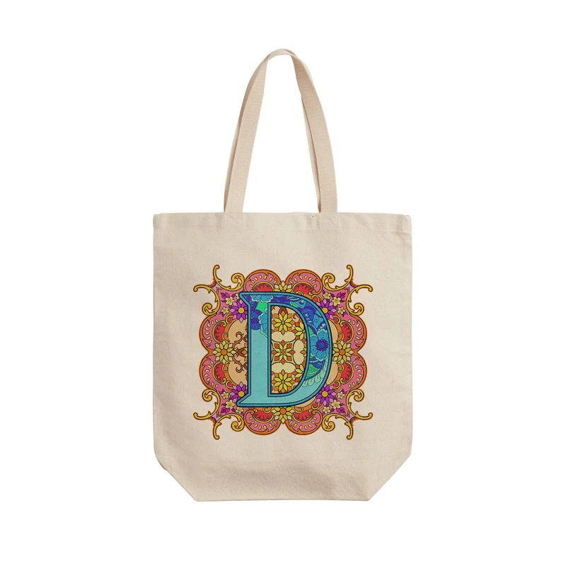 ساک خرید ترمه طراحان ایده مدل حرف D ماندالا کد cfp2954 - L