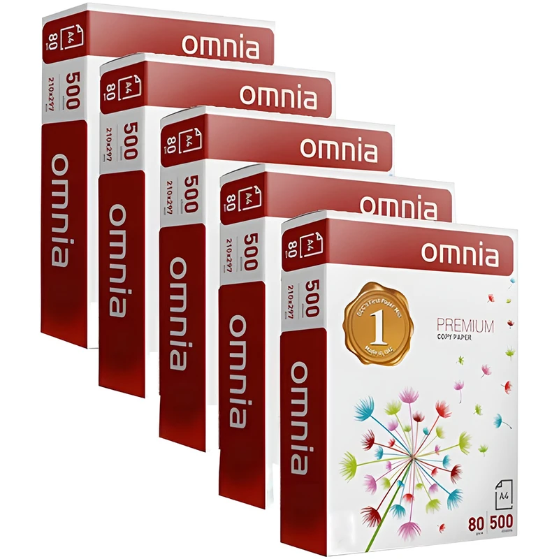 کاغذ a4 اومنیا مدل premium بسته 2500 عددی