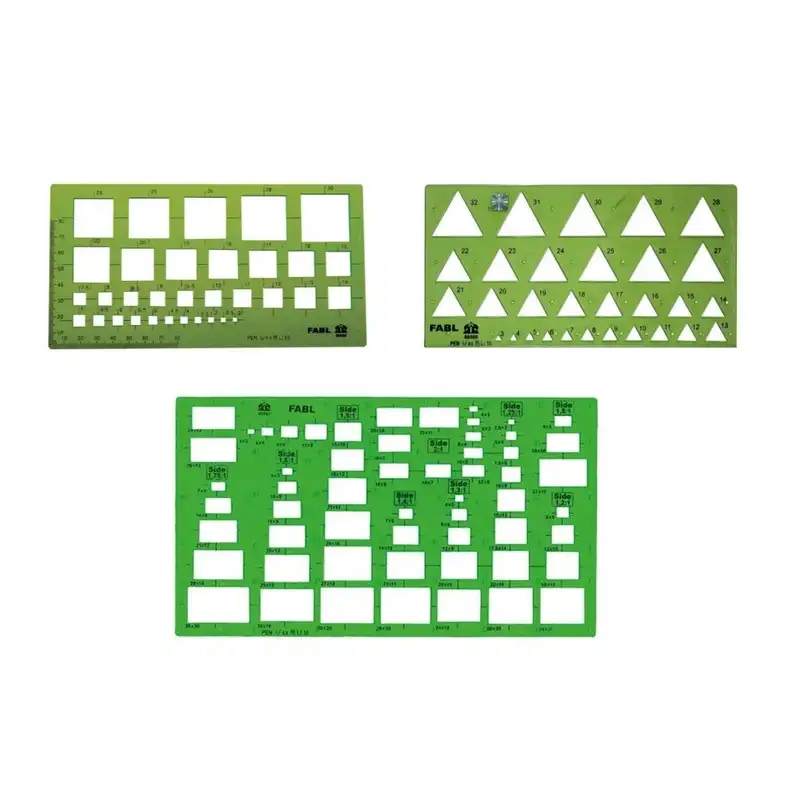 شابلون فابل مدل اشکال هندسی مجموعه 3 عددی