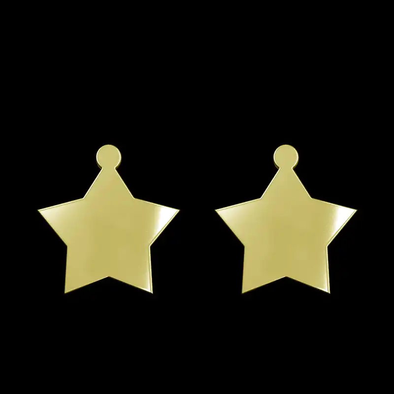 گوشواره طلا 18 عیار زنانه مدوپد مدل ستاره کد GA1-15411