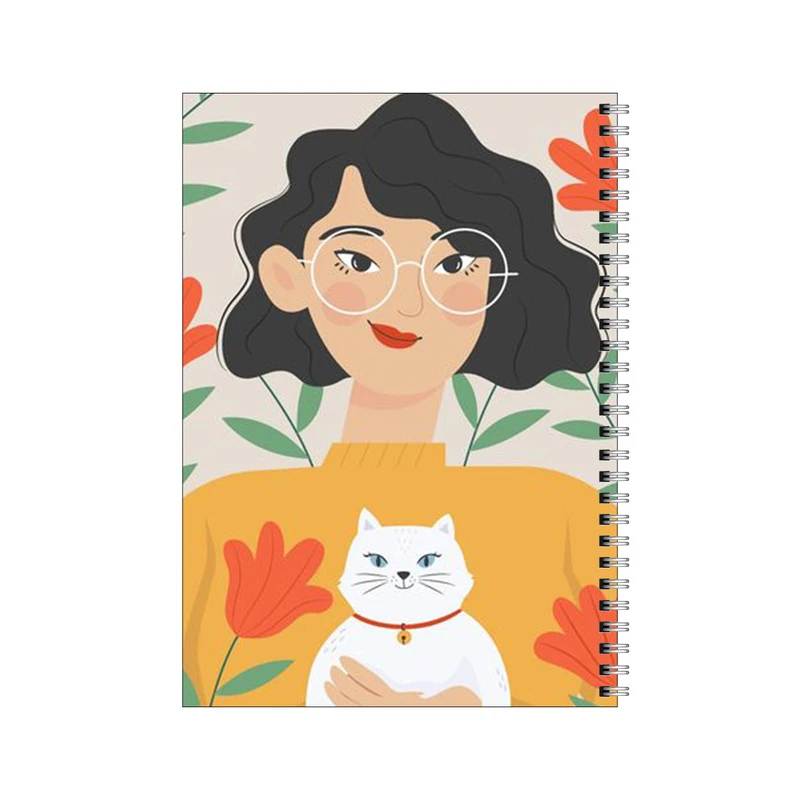 دفتر مشق 100 برگ بامبیلیپ طرح دختر عینکی و گربه کد 6739971