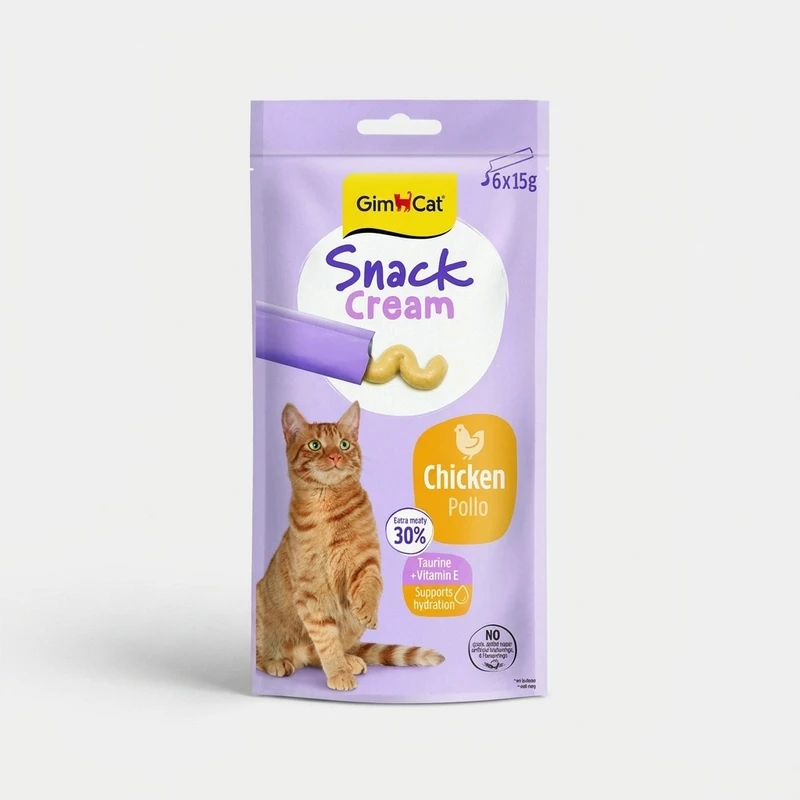 بستنی گربه جیم کت مدل Snack Cream با طعم مرغ وزن 90 گرم