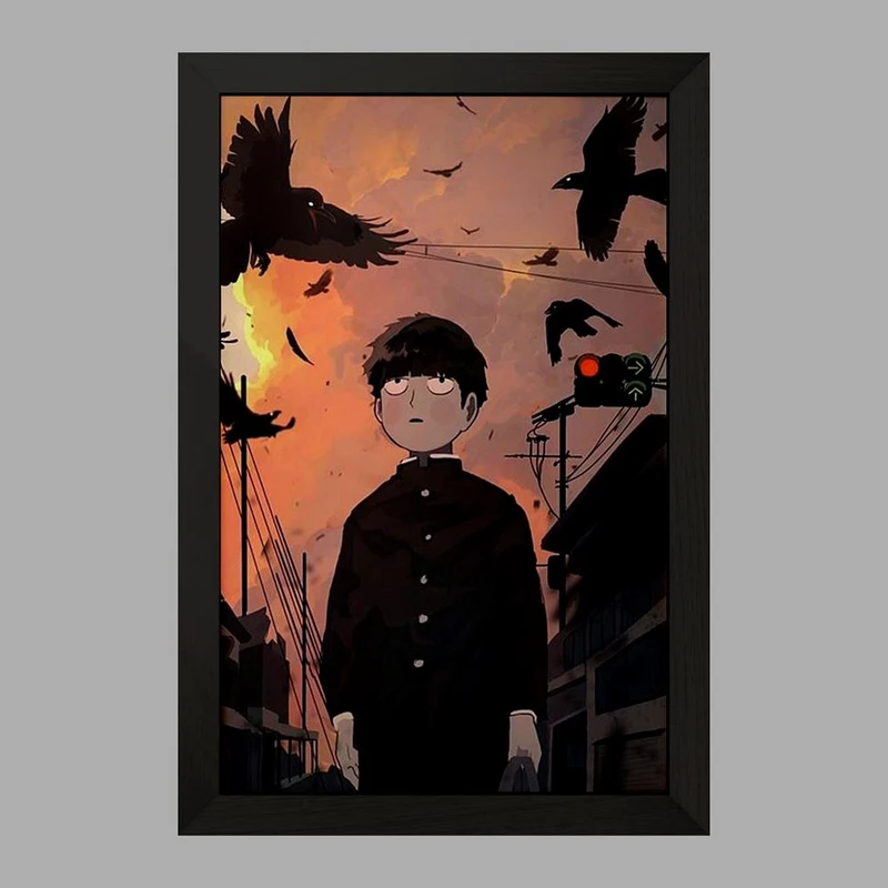 تابلو خندالو مدل شییکو انیمه موب سایکو Mob Psycho 100 کد 24425