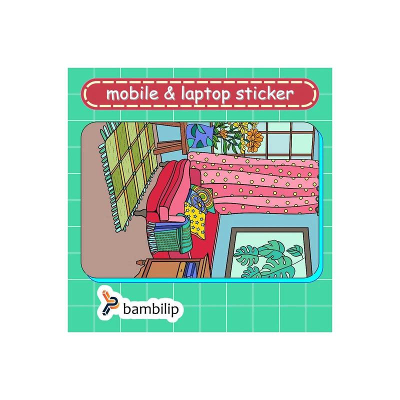 استیکر بامبیلیپ مدل کارت عابر طرح اتاق نشیمین دنج کد 1960533