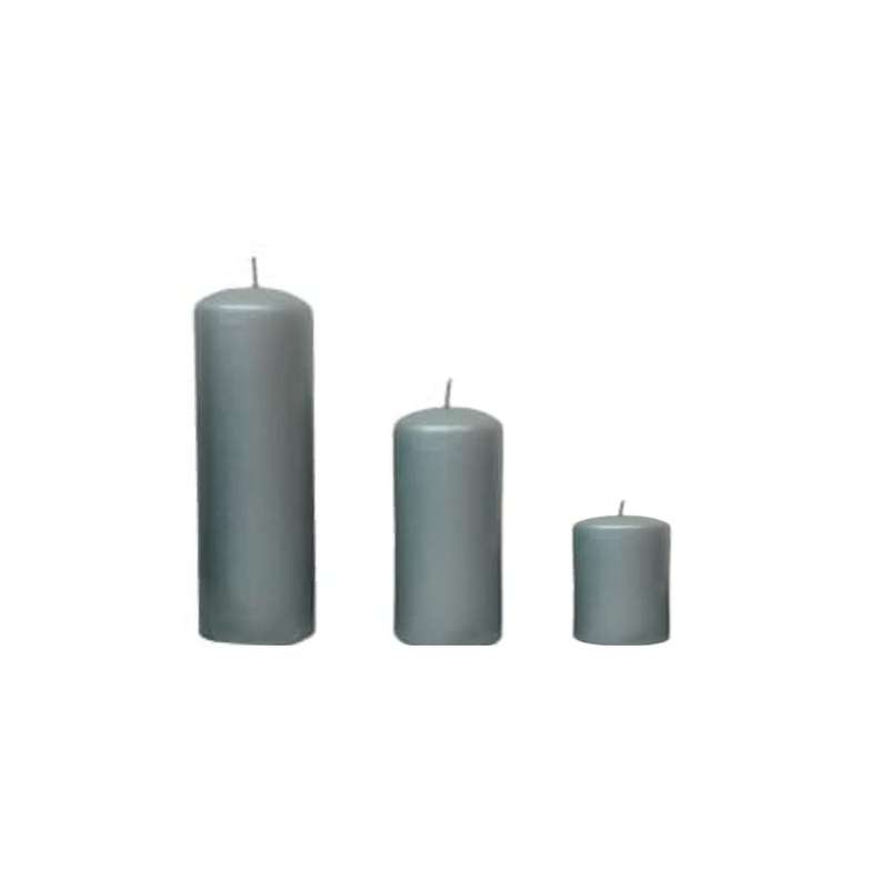 شمع مدل استوانه سرمحدب رنگی مجموعه 3 عددی