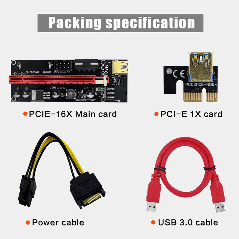رایزر گرافیک تبدیل PCI EXPRESS X1 به X16 مدل 009S