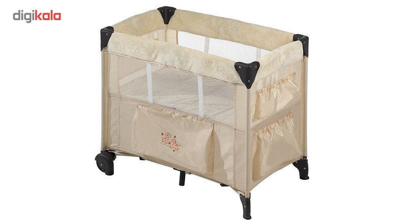 تخت و پارک بازی هاوک مدل Dreamn Care Zoo Beige