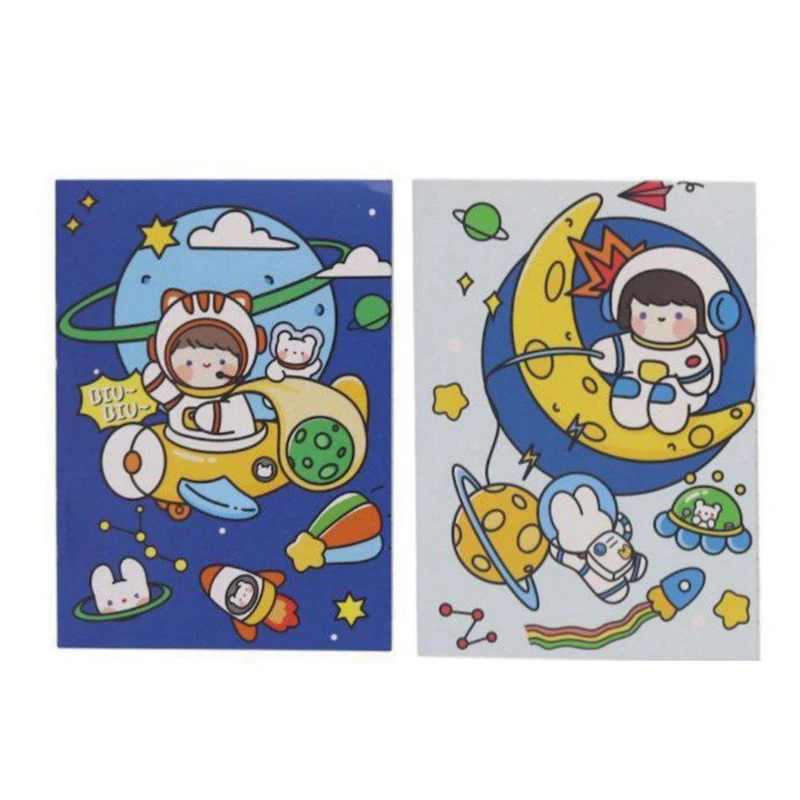 دفترچه یادداشت 15 برگ مدل پاسپورتی طرح فضانورد کد 01 بسته 2 عددی