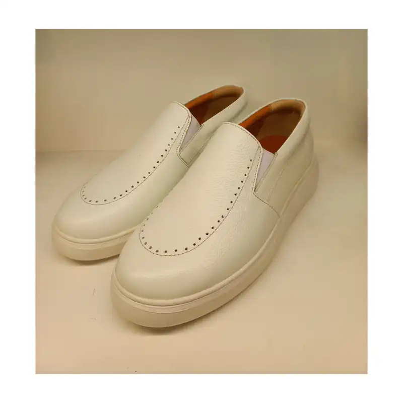 کفش روزمره زنانه سرزمین چرم مدل کد 141758 رنگ سفید