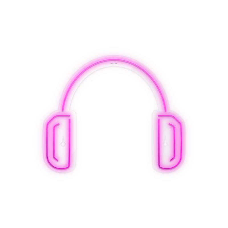 چراغ دیواری نئون دیزاین طرح Headphone_PN
