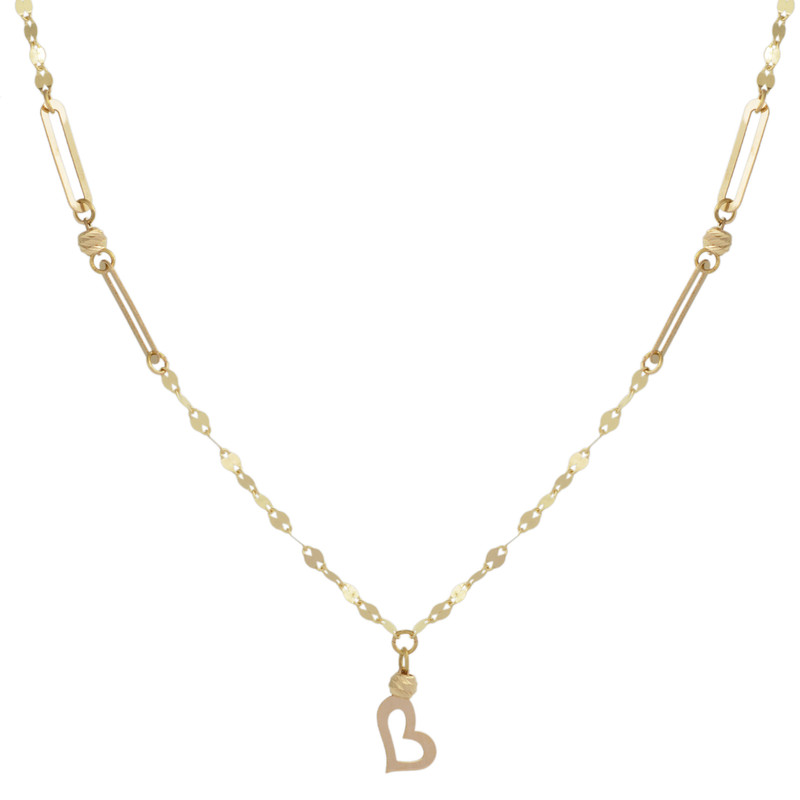 گردنبند طلا 18 عیار زنانه با زنجیر مینیمال طلای مستجابی مدل کاملیا مستطیل البرنادو کد T1999