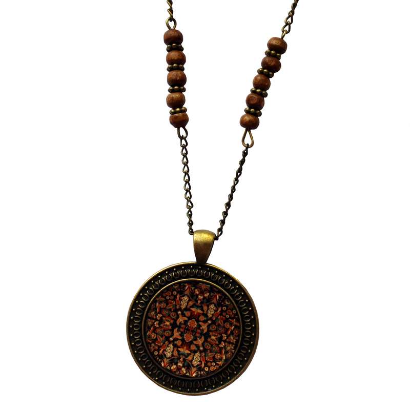 گردنبند دخترانه رزین مدل فرش