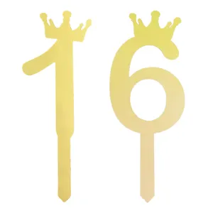 تاپر کیک هانستو مدل عدد 16 کد TPN16 بسته 2 عددی