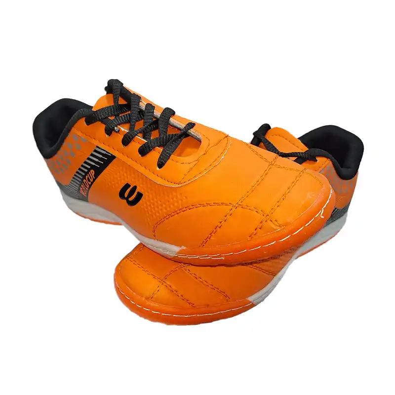 کفش فوتسال مردانه مدل سالنی طرح WORLDCUP رنگ نارنجی