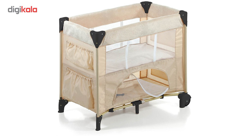 تخت و پارک بازی هاوک مدل Dreamn Care Zoo Beige