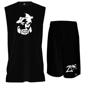 ست تاپ و شلوارک مردانه مدل 2Pac کد BTPM080 