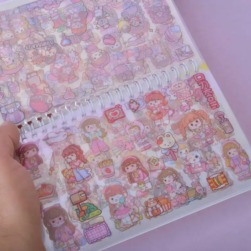 برچسب مدل دفترچه ای طرح دخترانه کد 001 مجموعه 16 عددی