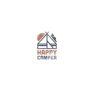 استیکر تزئینی موبایل و تبلت لولو مدل  کمپر خوشحال HAPPY CAMPER کد 539