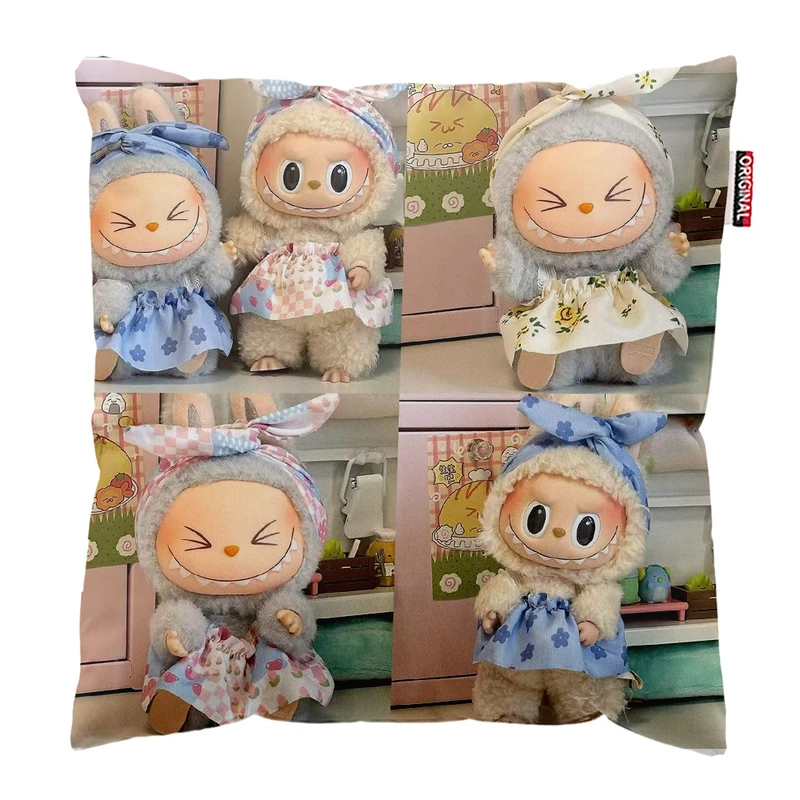 کوسن پاد آفرین مدل عروسک لبوبو کد PK301702 سایز 30*30 سانتی متر