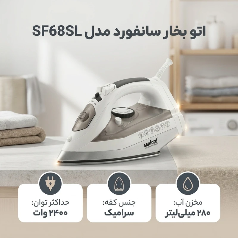 عکس شماره 2 : اتو بخار سانفورد مدل sf68sl