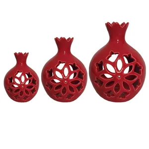 جاشمعی طرح انار مدل شب یلدا مجموعه 3 عددی 