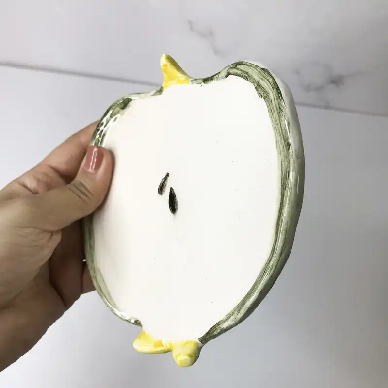 بشقاب سرامیکی مدل سیب