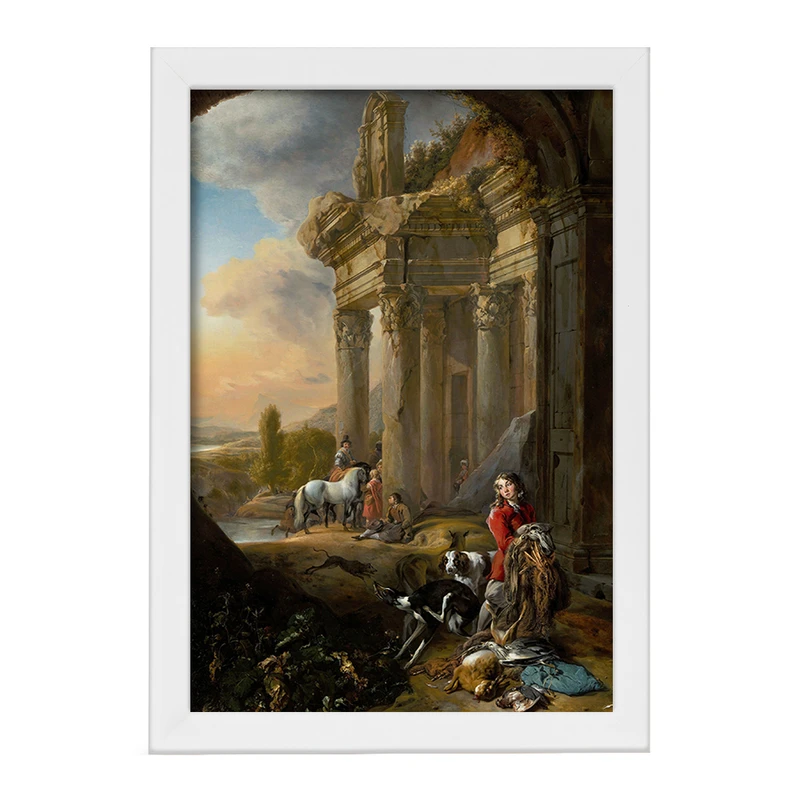 تابلو خندالو مدل نقاشی پس از شکار اثر جان وینیکس کد F12144