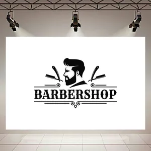 استیکر طرح آرایشگاه مردانه مدل BARBERSHOP کد AR30965