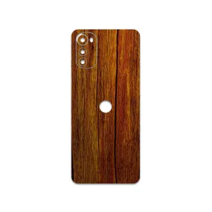 MAHOOT Orange-Wood Cover Sticker for Motorola Moto E32s