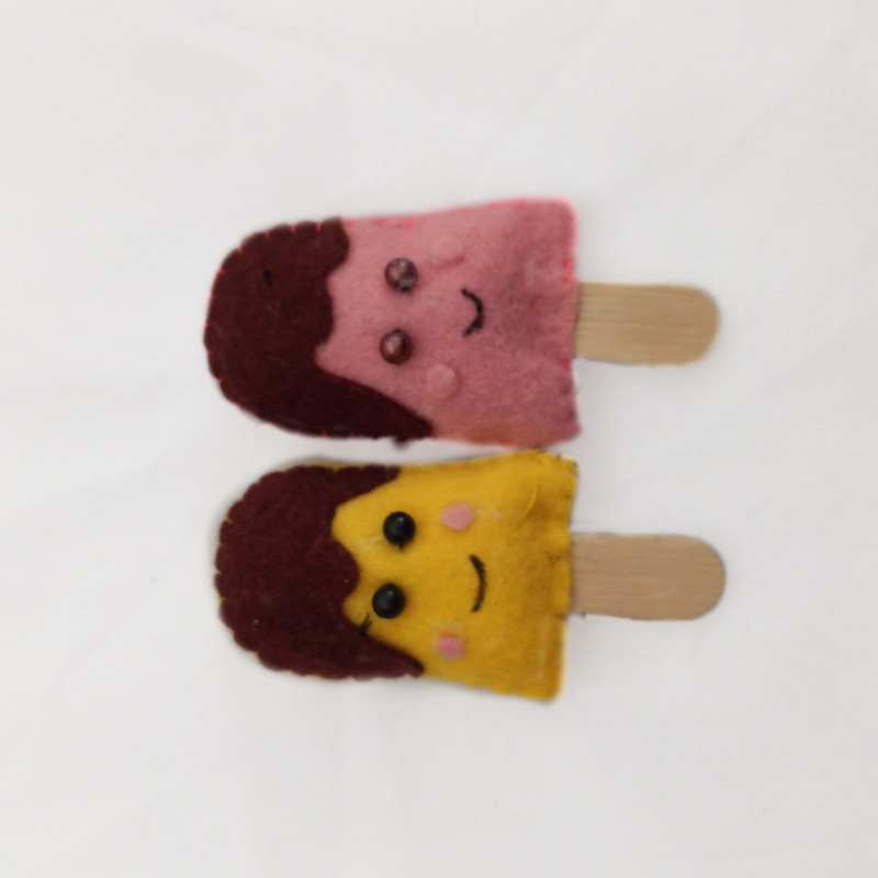 مگنت مدل نمدی بستنی بسته 4 عددی